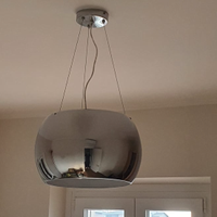 Lampadario finitura cromata argento