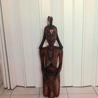 Statua Africana - Donna con Djembe - Senegal 