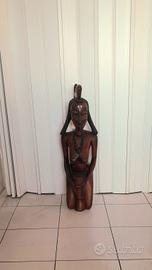 Statua Africana - Donna con Djembe - Senegal 