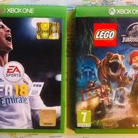 Fifa18 e Lego Jurassic World per Xbox One
