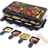 NUOVA Raclette Grill per 8 Persone Piastra Griglia
