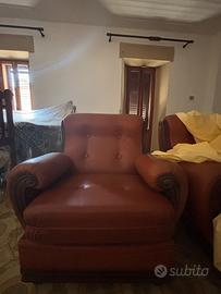 Poltrona in pelle