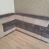 Divano angolare estensibile con penisola contenito