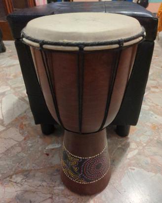 Tamburo Djembe in legno 