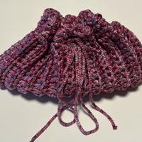 Bustina morbida arricciata viola mélange