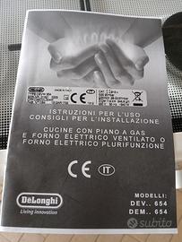 cucina con piano a gas e forno elettrico De Longhi