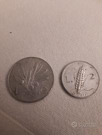 Monete Repubblica italiana da 2 e 10 lire