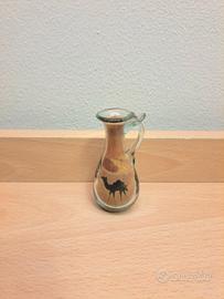 Piccola bottiglia decorativa sabbia e dromedari