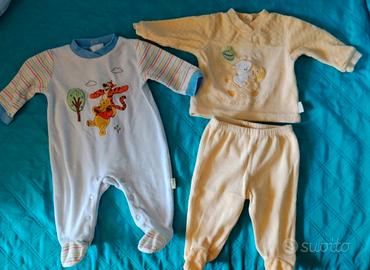 Set 7 tutine neonato in ciniglia 1-3 mesi