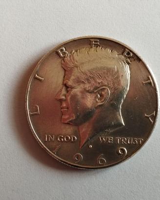 Half Dollar argento anno 1969