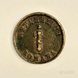 Seconda Repubblica Romana 1 Baiocco 1849 A Ancona