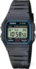 Casio F-91 blu, oro, verde
