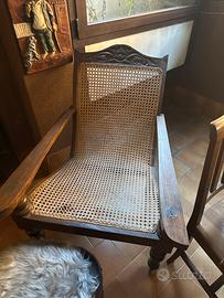 Poltrona vintage in legno