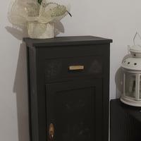 Mobiletto Boho-Chic Antracite e Oro - 90x42x31