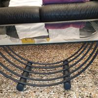 tavolino soggiorno vetro/metallo