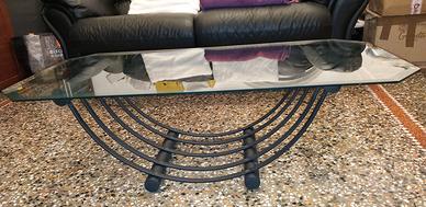 tavolino soggiorno vetro/metallo