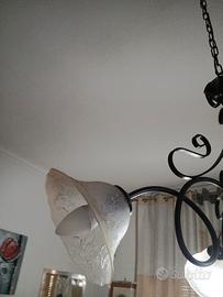 ferro battuto lampadario