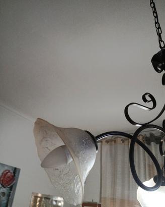 ferro battuto lampadario