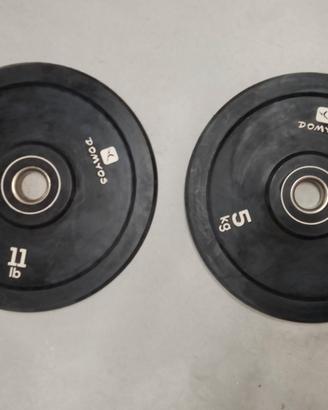 Coppia Dischi bumper 5 kg diametro interno 50 mm