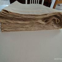 Antico grandissimo telo In Canapa antica e morbida