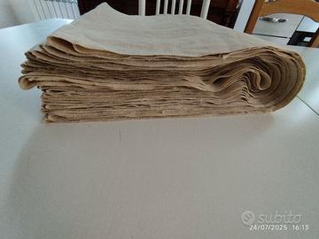 Antico grandissimo telo In Canapa antica e morbida