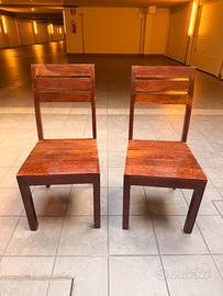 Coppia di sedie in legno Maison di Monde