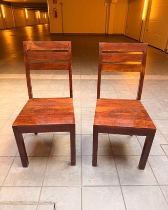 Coppia di sedie in legno Maison di Monde