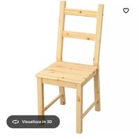 Sei sedie Ikea in legno