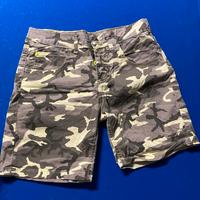 bermuda jeans a fantasia militare