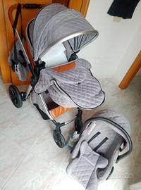 Carrozzina Moni Alma con passeggino e ovetto 