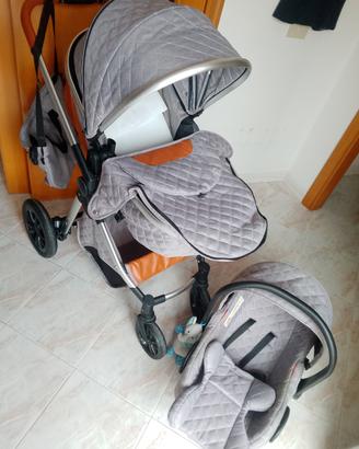 Carrozzina Moni Alma con passeggino e ovetto 