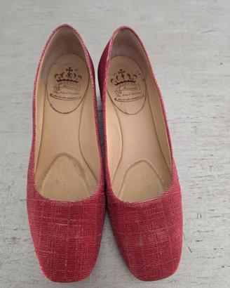 L'Arianna Scarpe Décolleté Basse Rosso Lurex