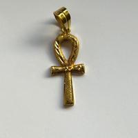 Ciondolo in oro giallo 18 kt 750 Croce della vita