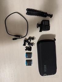 Gopro hero 9 black+2 batterie originali+accessori
