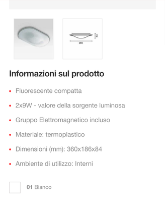 Plafoniera i guzzini