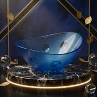 Insalatiera vintage blu cobalto 