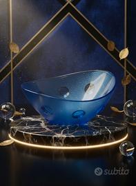 Insalatiera vintage blu cobalto 