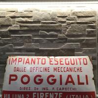 targa smaltata pubblicitaria 