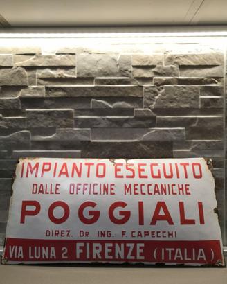 targa smaltata pubblicitaria 