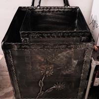 cesto per legna in ferro battuto