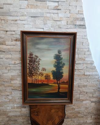 Quadro vintage dipinto a olio firmato 