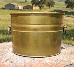 Fioriera in ottone massiccio vintage