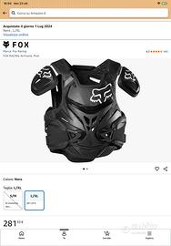 Pettorina e gomitiere fox usate a meta prezzo