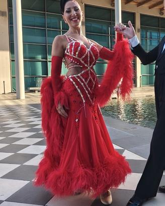 Abito danze standard rosso