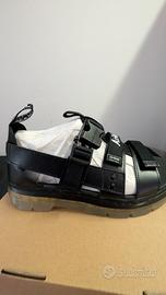 Sandali Dr. Martens in pelle nera originali nuovi