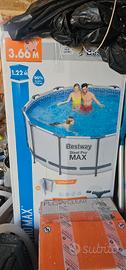 Piscina best way pro 3.66 x 1.22 completa di pompa