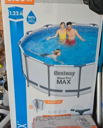Piscina best way pro 3.66 x 1.22 completa di pompa