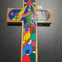 Croci legno Gesu risorto /pace 3 pezzi