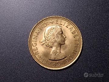 Sterlina Inglese Elisabetta Oro 22 carati 1966