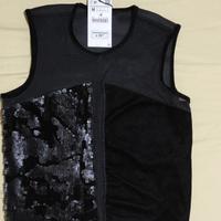 Top in velluto e paillettes 